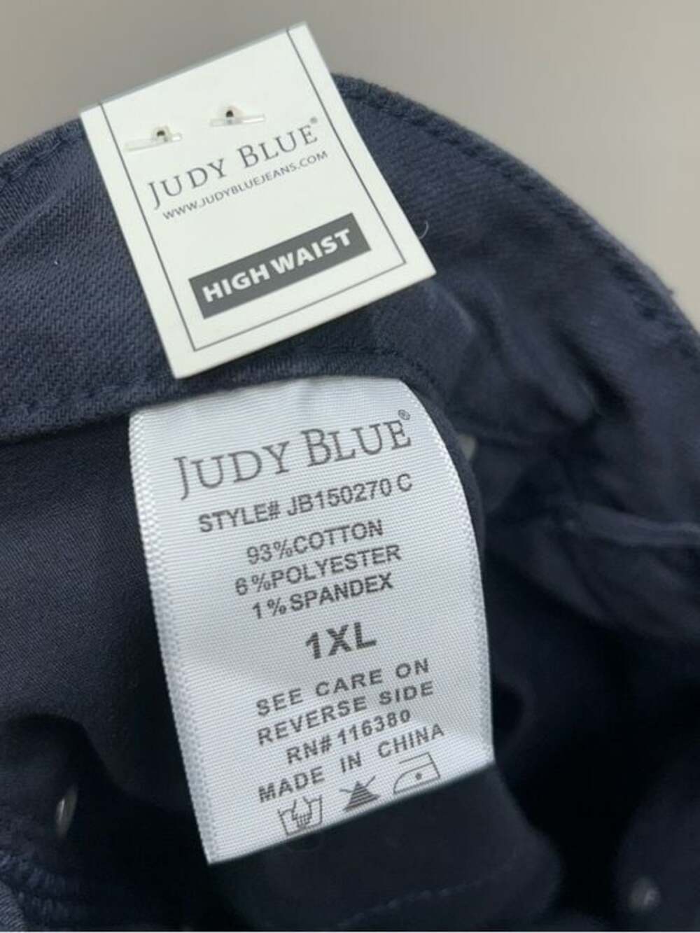 Judy Blue Dark Navy Rolled Hem Jean Shorts - Picture 12 of 12